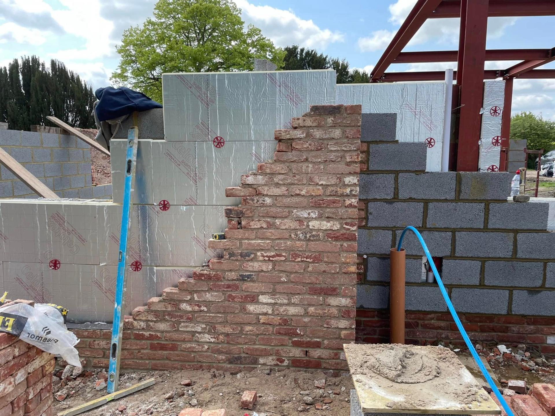 house extension under construction — Philbert Construction extensions project in Reading